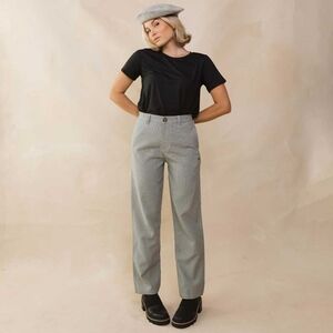 Albion TUXEDO PANTS BLACK WHITE‎ HOUNDSTOOTH Women's XS